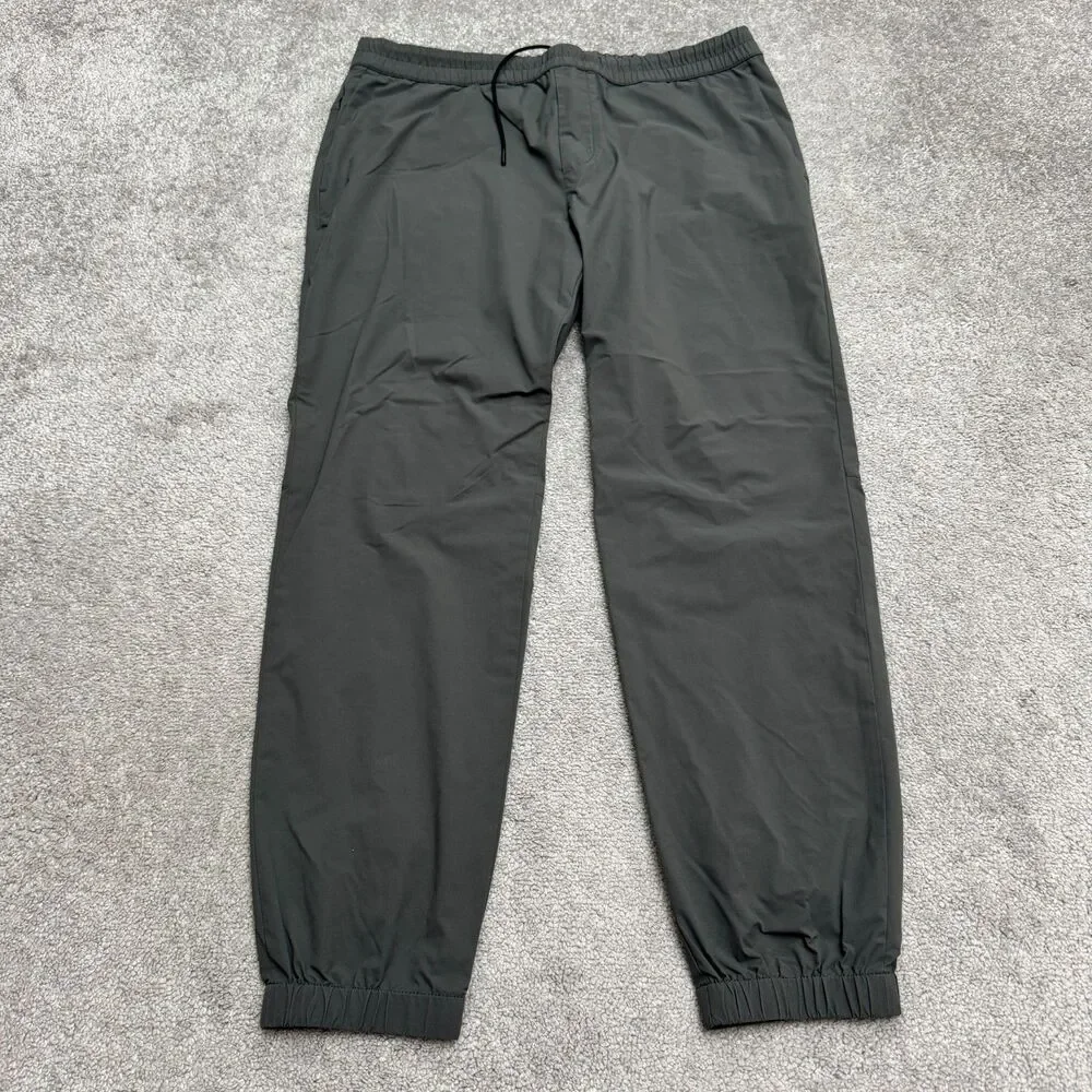 Banana Republic Slim Solotex Performance Stretch Jogger Pants Mens L Steel Grey